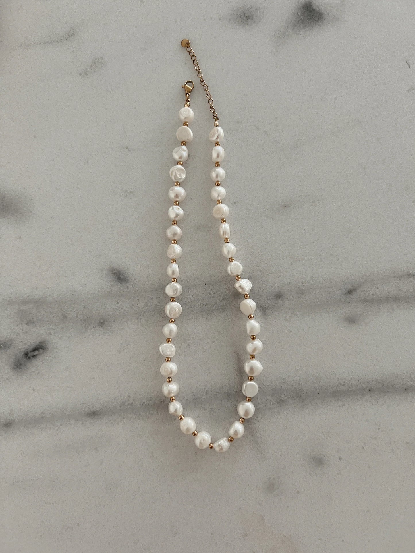 Lila Beaded Pearl Necklace
